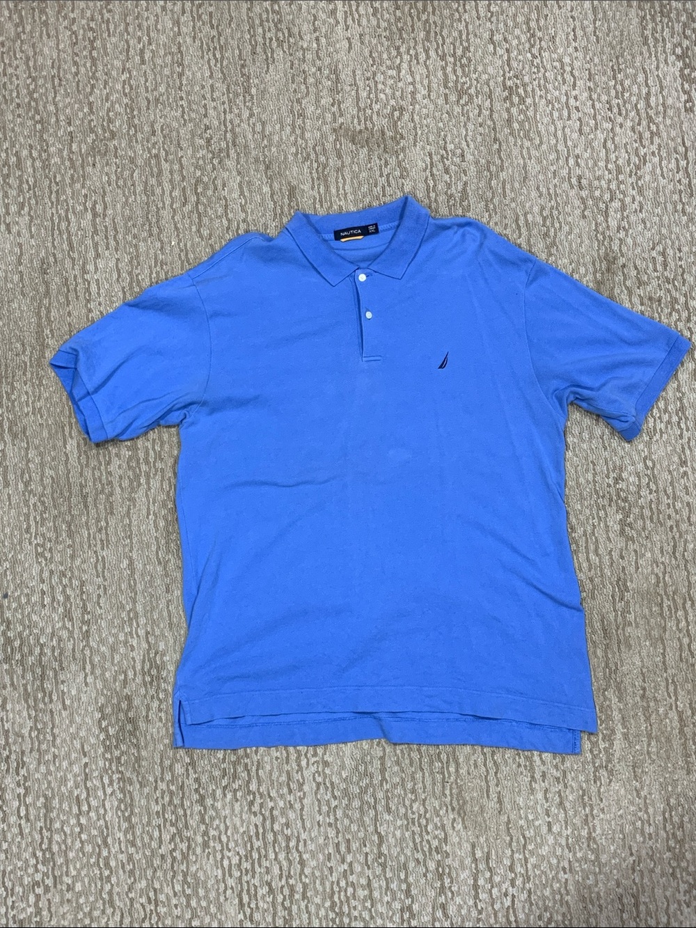Nautica Men's Bright Blue Short Sleeve Polo (405)